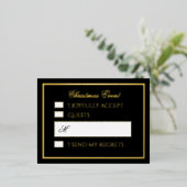 Professional Black Foil Holiday Response Card Folie Feestdagen Briefkaart (Staand Voorkant)