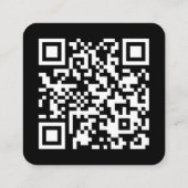 Professional Black Generic Company Logo QR Code Vierkante Visitekaartje (Achterkant)