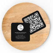 Professional Black Generic Company Logo QR Code Vierkante Visitekaartje