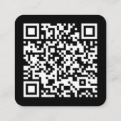 Professional Black Generic Company Logo QR Code Vierkante Visitekaartje (Achterkant)