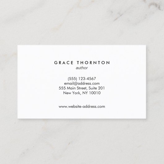 Professional Black Gold-grens Visitekaartje (Achterkant)