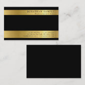 Professional Black Gold Handtekening UV Matte Luxe Visitekaartje (Voorkant / Achterkant)