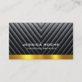 Professional Black & Gold Landscape Architect QR  Visitekaartje (Voorkant)