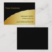 Professional Black Gold Metal Modern Elegant Visitekaartje (Voorkant / Achterkant)