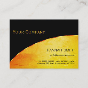 Professional Black Gold Metal Modern Elegant Visitekaartje