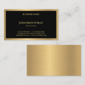 Professional Black Gold Modern Elegant Sjabloon Visitekaartje (Voorkant / Achterkant)