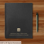 Professional Black Gold Monogram Notitieboek
