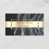 Professional Black Gold Stripe marmer Visitekaartje (Voorkant)