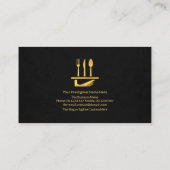 Professional Black Lagen Gold Line Butler Service Visitekaartje (Achterkant)