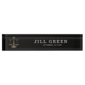 Professional Black Lawyer Attorney Naambordje (Voorkant)