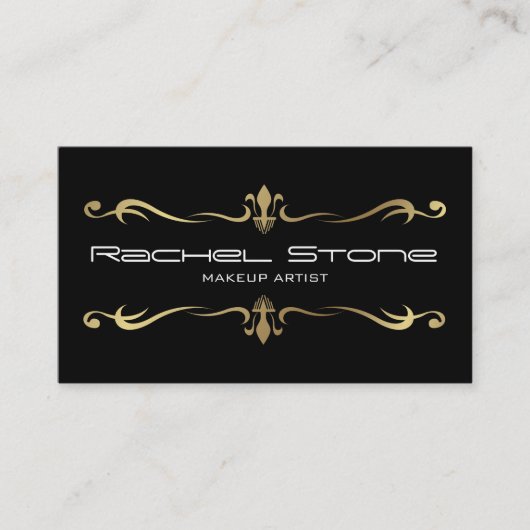 Professional Black Makeup Artist, Cosmetoloog Visitekaartje (Voorkant)