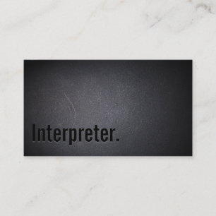 Professional Black Out Interpreter Visitekaartje