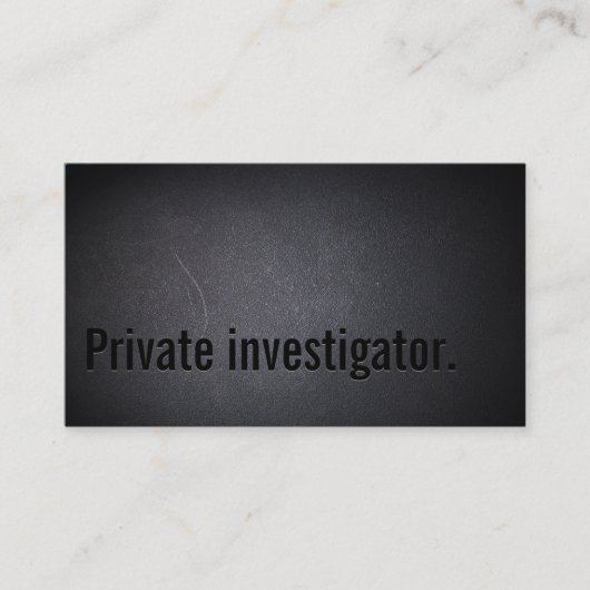 Professional Black Out Investigator Visitekaartje (Voorkant)