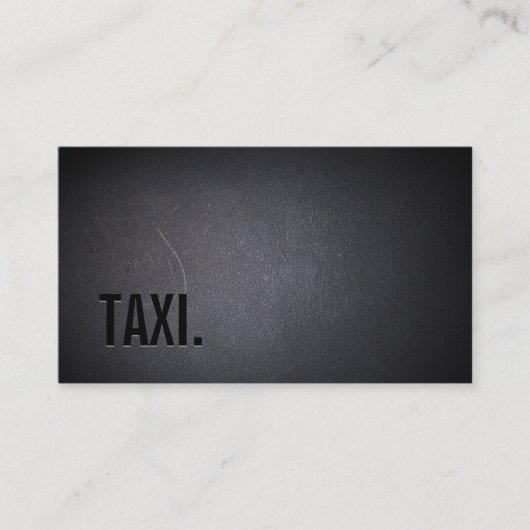 Professional Black Out Taxi Visitekaartje (Voorkant)