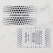 Professional Black Polka Dot Pattern Visitekaartje (Voorkant / Achterkant)