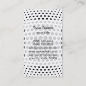 Professional Black Polka Dot Pattern Visitekaartje (Achterkant)
