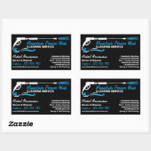 Professional Black Pressure Wash Power Cleaning Rechthoekige Sticker (Vel)