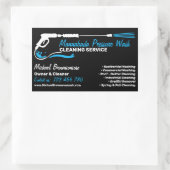 Professional Black Pressure Wash Power Cleaning Rechthoekige Sticker (Tas)