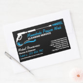 Professional Black Pressure Wash Power Cleaning Rechthoekige Sticker (Envelop)