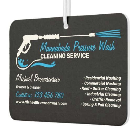 Professional Black Pressure Washing Power Cleaning Luchtverfrisser (Links)