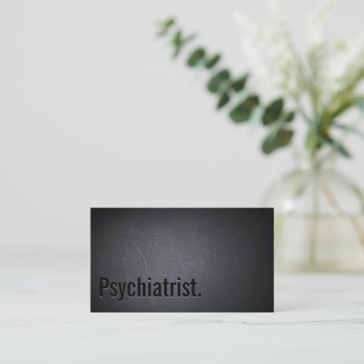 Professional Black Psychiatrist Visitekaartje (Staand voorkant)