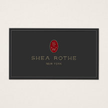 Professional Black Red Monogram 3D Typografie