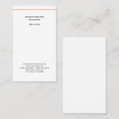 Professional Black Red White Simple Plain Realtor Visitekaartje (Voorkant / Achterkant)