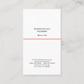 Professional Black Red White Simple Plain Realtor Visitekaartje (Voorkant)