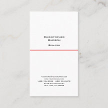 Professional Black Red White Simple Plain Realtor