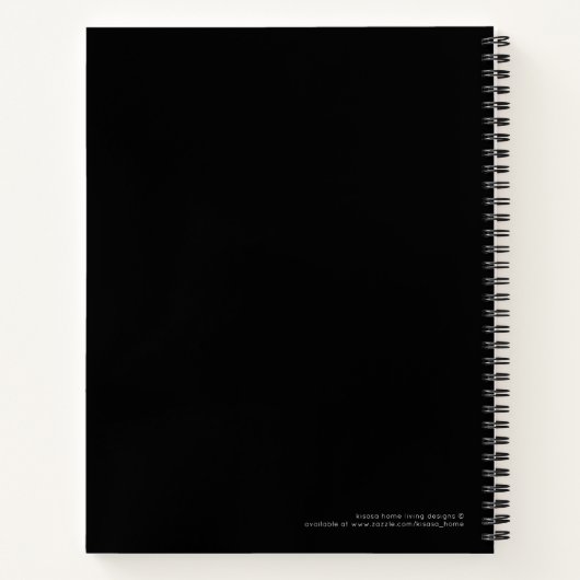 Professional Black & Silver Monogram Initiaal Notitieboek (Achterkant)