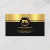 Professional Black Stripes Gold Texture Startup Visitekaartje (Achterkant)