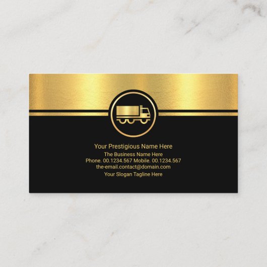 Professional Black Stripes Gold Texture Startup Visitekaartje (Achterkant)