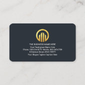 Professional Black Trapezium Lines CEO Visitekaartje (Achterkant)