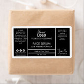 Professional Black White Border Face Oil Serum Etiket (Insitu)