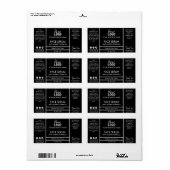 Professional Black White Border Face Oil Serum Etiket (Full Sheet)