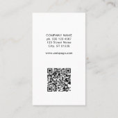 Professional Black White Business Logo Photo Visitekaartje (Achterkant)