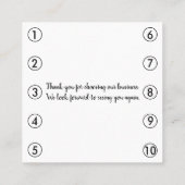 Professional Black White Business Loyalty Punch Afsprakenkaartje (Achterkant)