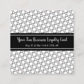 Professional Black White Business Loyalty Punch Afsprakenkaartje (Voorkant)