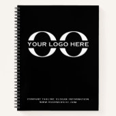 Professional Black White Company Brand Notitieboek (Voorkant)