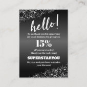 Professional Black White Hartelijk dank Visitekaartje (Voorkant)