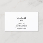 Professional Black & White Linen-Visitekaartje Visitekaartje (Achterkant)