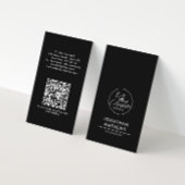Professional Black White Logo QR-code Visitekaartje