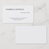 Professional Black White Minimalist Plain Creative Visitekaartje (Voorkant / Achterkant)