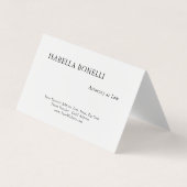 Professional Black White Minimalist Plain Creative Visitekaartje (Voorkant)