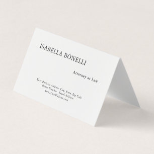 Professional Black White Minimalist Plain Creative Visitekaartje
