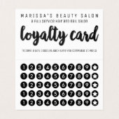 Professional Black White Modern Loyalty Visitekaartje (Binnenkant ongevouwen)