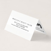 Professional Black White Modern Loyalty Visitekaartje (Achterkant)