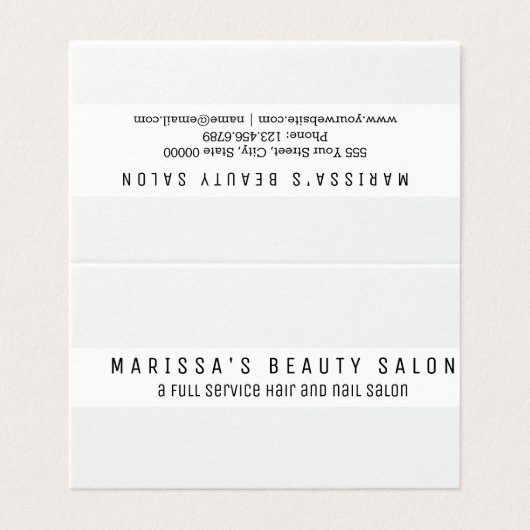 Professional Black White Modern Loyalty Visitekaartje (Buitenkant ongevouwen)