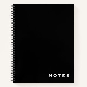 Professional Black & White Notitieboek met "Notes"