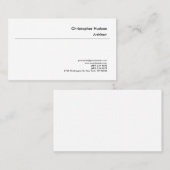 Professional Black White Simple Plain Architect Visitekaartje (Voorkant / Achterkant)